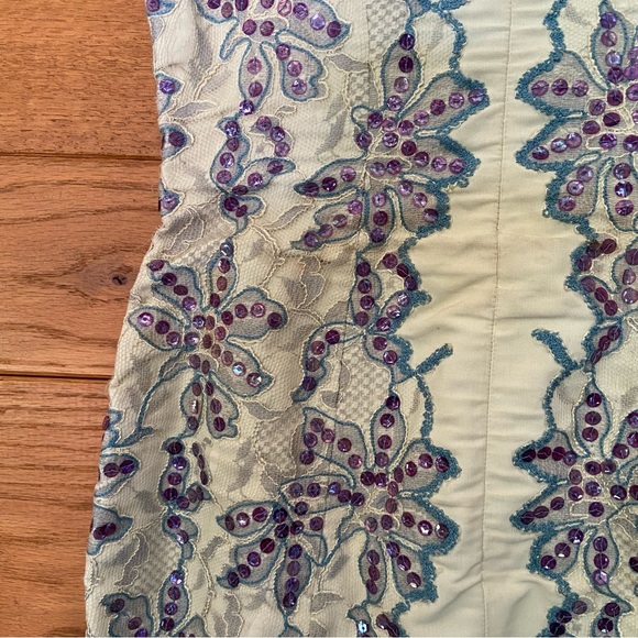 Vintage Rose Marie Reid sequin floral lace pin up one piece 1950s swimsuit - Picture 4 of 11